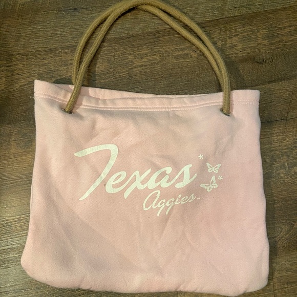 (CLOSET CLOSING FINAL SALE) Vintage Texas A&M Aggies Soft Fleece Bag w/Pocket - Picture 1 of 3